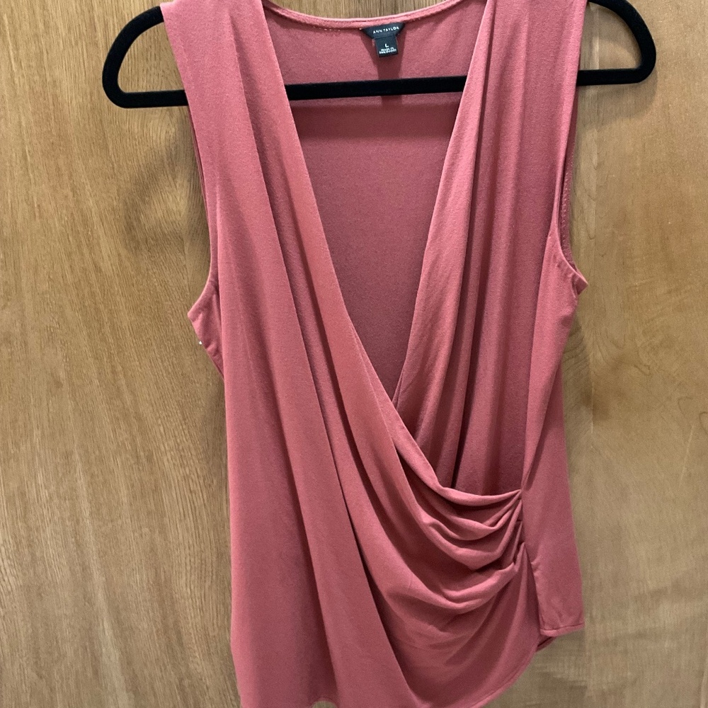 Wrap style pull over blouse